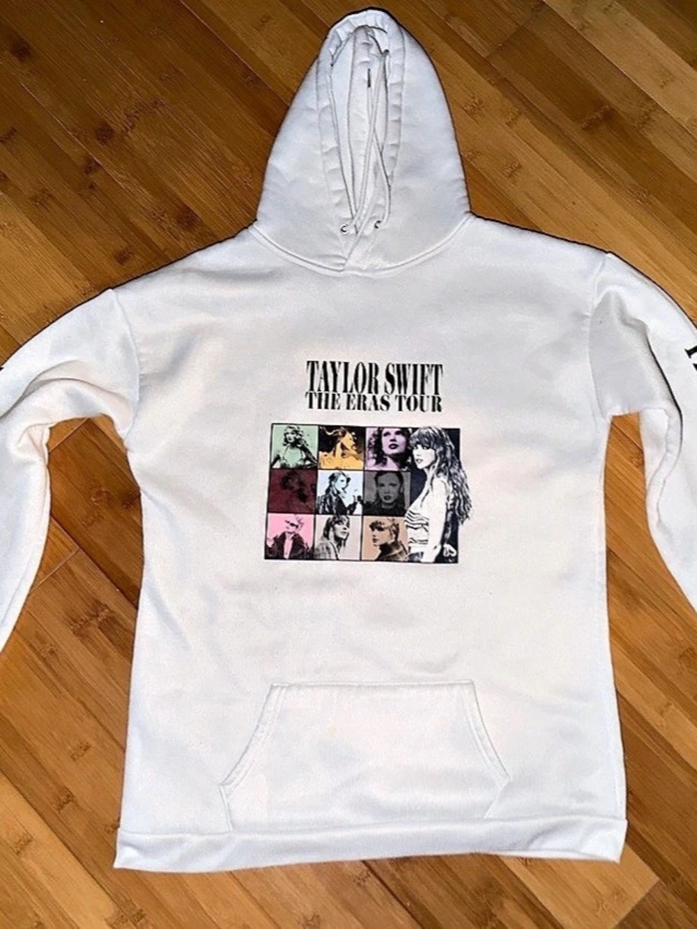 Taylor Swift The Eras Tour Collage White Hoodie Size 160